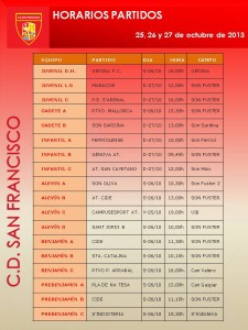 HORARIOS 25-26-27