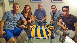 En la imagen, los socios fundadores y directivos del nuevo Inter Ibiza CD (Foto: Fútbol Pitiuso).