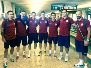 Joaoaz y Vadillo en Sont San Joan antes de iniciar el viaje