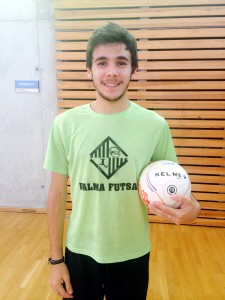 Pablo Salado, ayer, en el entrenamiento del Palma Futsal 2