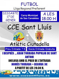 CCE Sant Lluís - Atlètic Ciutadella