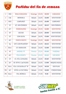 Partidos del fin de semana 2014-15