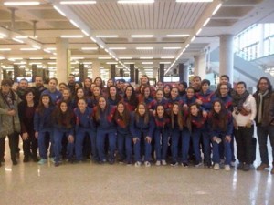Las Selecciones salen hacia Barcelona