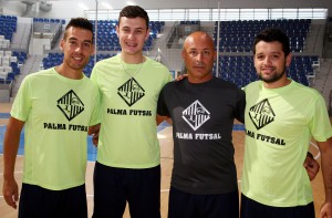 Sergio, Paradynski, Juanito y Burrito, del Palma Futsal