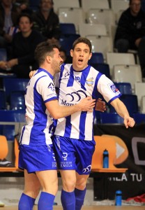 Pizarro celebra un gol en Son Moix
