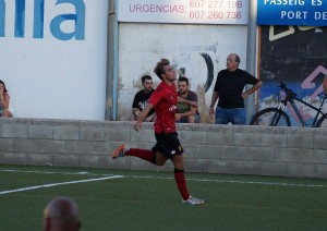 Mateo Ferrer es el primer pichichi de la Liga tras sus cuatro goles ante el Sóller. Foto: Fútbol Balear