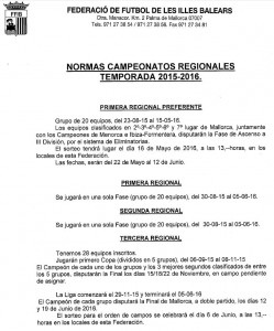normas campeonatos 2015-2016
