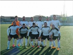 Ismael junto al portero del Rotlet Molinar  (Foto H.M.)