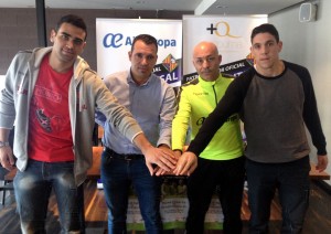 Tomaz, José Tirado, Juanito y Pizarro en la previa del partido ante ElPozo 1