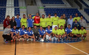 Foto de familia del partido contra la prensa 1