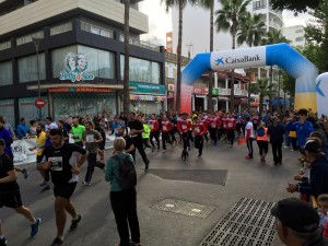 Los jugadores del Palma Futsal en plena carrera