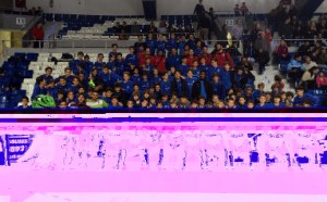 Foto del Palma Futsal con la cantera del Montesión de fútbol sala