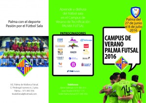 Tríptico del campus del Palma Futsal - Cara 1