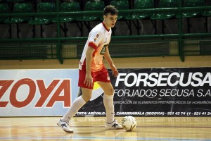 Pope en un partido con el Naturpellet Segovia