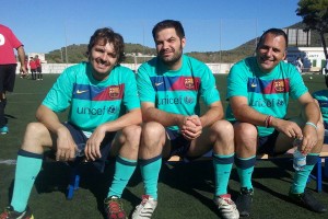 El regidor Joan Aznar, Miquel Grimalt i el batle Joan Xamena