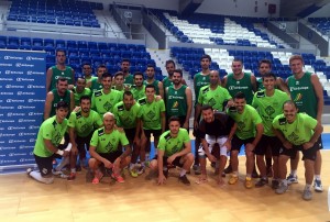 Las plantillas del Palma Futsal y el Palma Air Europa 2