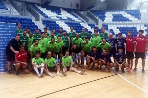 Las plantillas del Palma Futsal y el Palma Air Europa 3