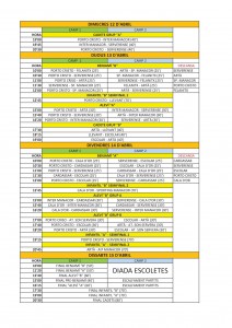 CALENDARIO PARTIDOS