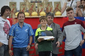 D. Guillem Crespí (Concejal de deportes de Sa Pobla), D. Carles Cladera (Coordinador General Entre Porteros), Alexandre Amengual (mejor portero