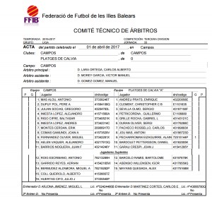 acta 2 campos platges
