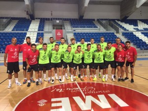 La plantilla del Palma Futsal posa en Son Moix