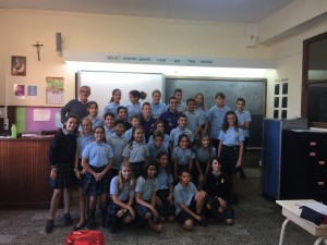 Tomaz y Éder visitan el colegio Sant Francesc 1