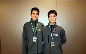 Francisco González (Club MSS06) y Camilo Cardona (Club TKD Palma)