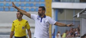 Palop en su etapa de entrenador del Alcoyano Juan Sanz