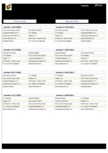 Calendario Subgrupo 3A