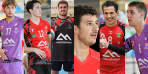thumbnail_Sebastià Gibanel, Martí Serra, Josep Tous, Xesc Mesquida, Miquel Gallego y Toni Piris, jugadores y entrenador mallorquines del Coonectabalear Manacor