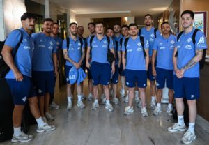 thumbnail_El Illes Balears Palma Futsal, a su llegada al hotel de concentración en Pamplona