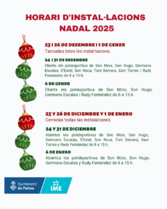 horaris 2025 nadal