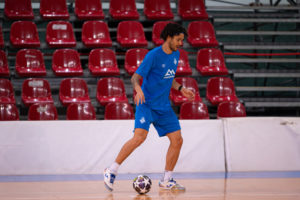 Lucão, durante el primer entrenamiento en Pésaro